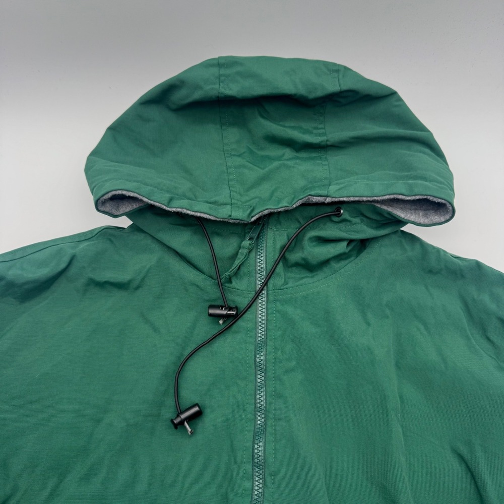 Vintage Cabelas Outdoor Gear Mens XL Green Hooded Insulated Jacket Coat Gorpcore - Picture 2 of 8